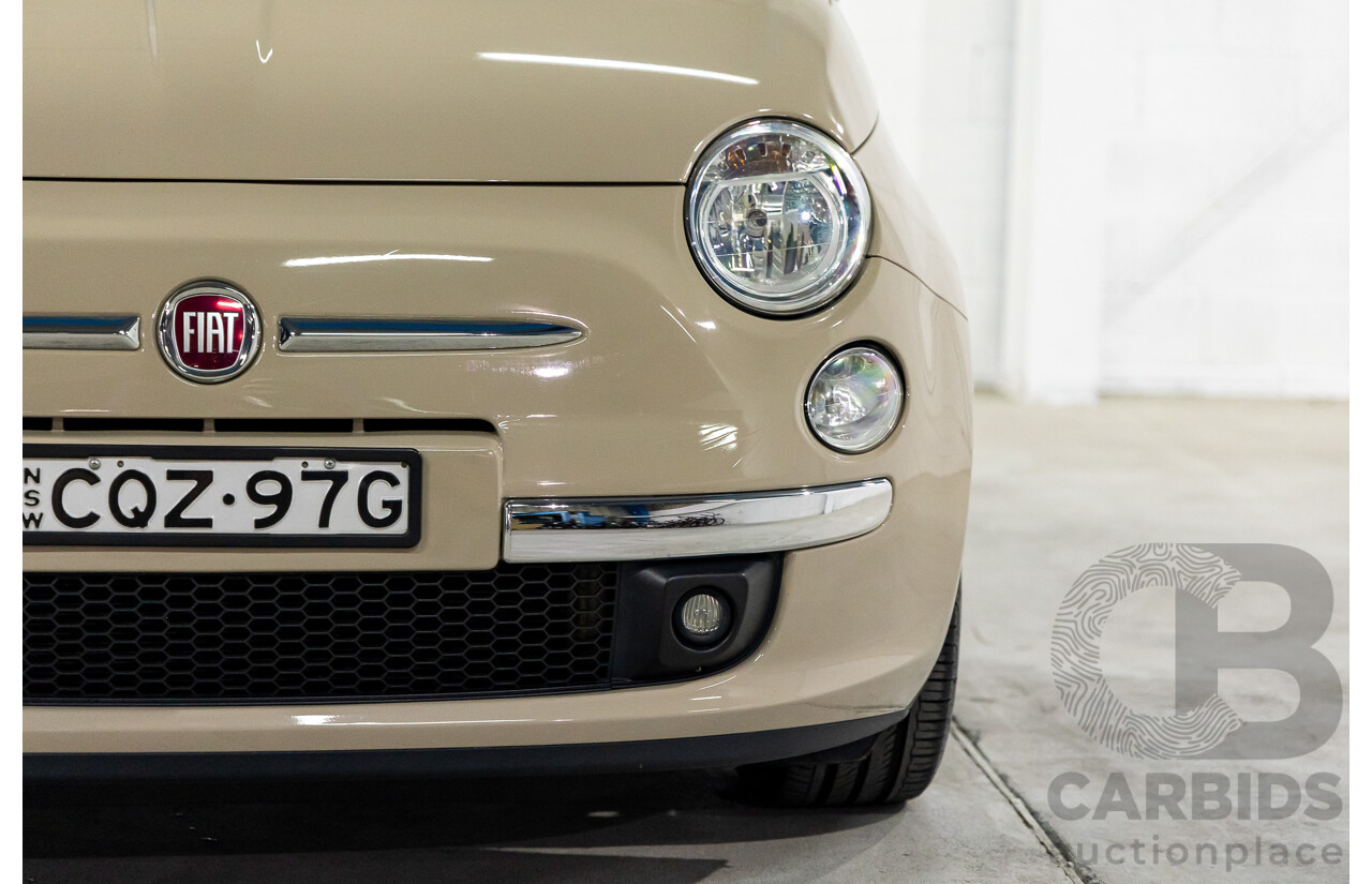 11/2013 Fiat 500 Lounge MY13 3d Hatchback Cappucino Beige Pastel Turbo 0.9L