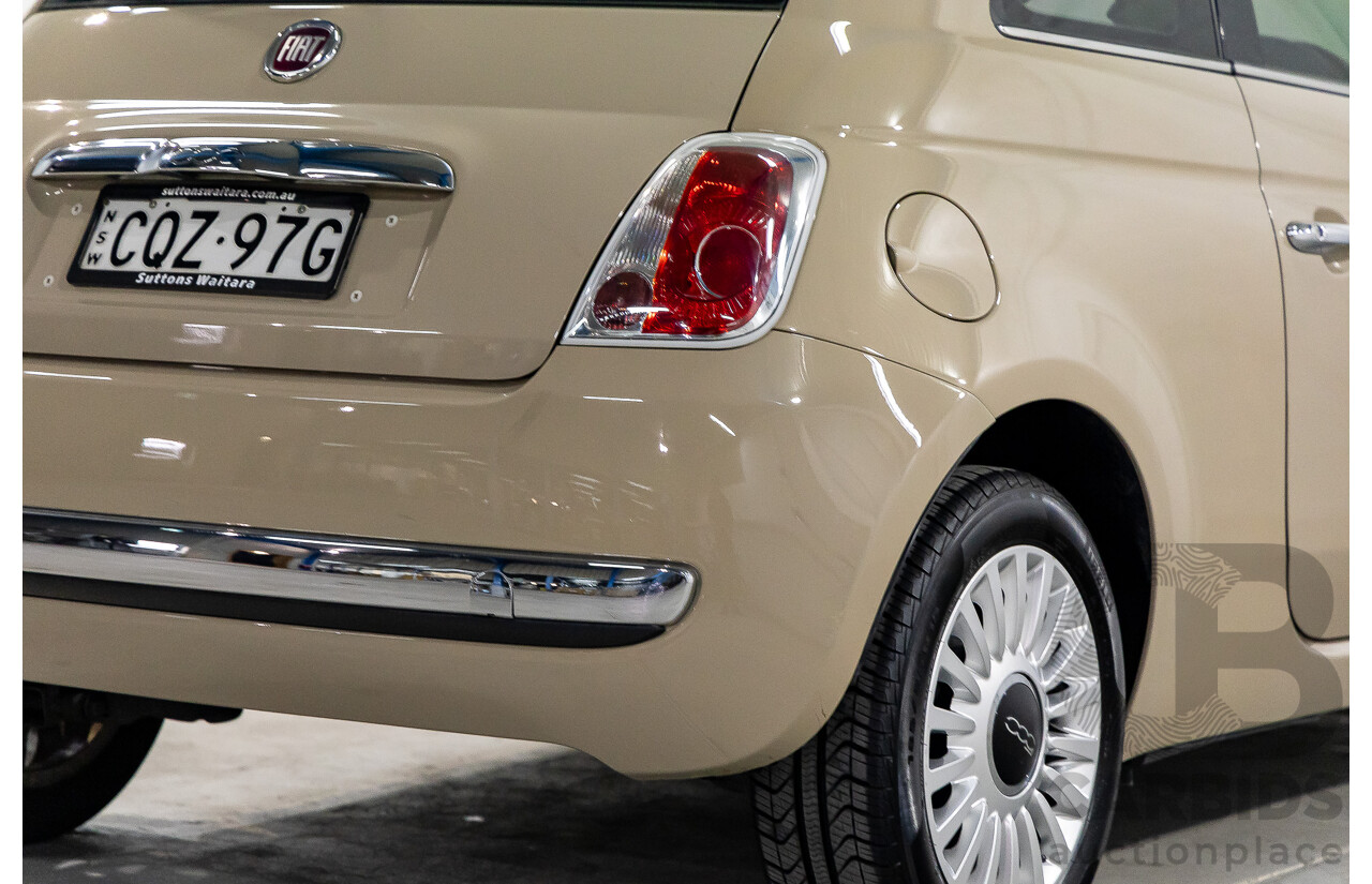 11/2013 Fiat 500 Lounge MY13 3d Hatchback Cappucino Beige Pastel Turbo 0.9L