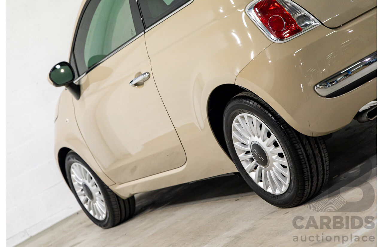 11/2013 Fiat 500 Lounge MY13 3d Hatchback Cappucino Beige Pastel Turbo 0.9L