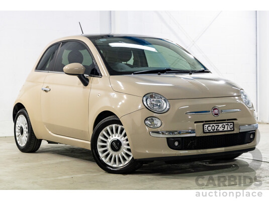 11/2013 Fiat 500 Lounge MY13 3d Hatchback Cappucino Beige Pastel Turbo 0.9L