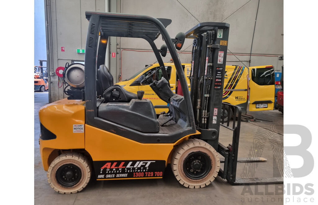 2016 Luigong CLG2025 ALH494 2.5 Tonne LPG Forklift 4.7m FSV