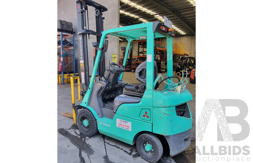 2008 Mitsubishi FGE 18ZN 1.8 Tonne LPG Forklift 4.5m V