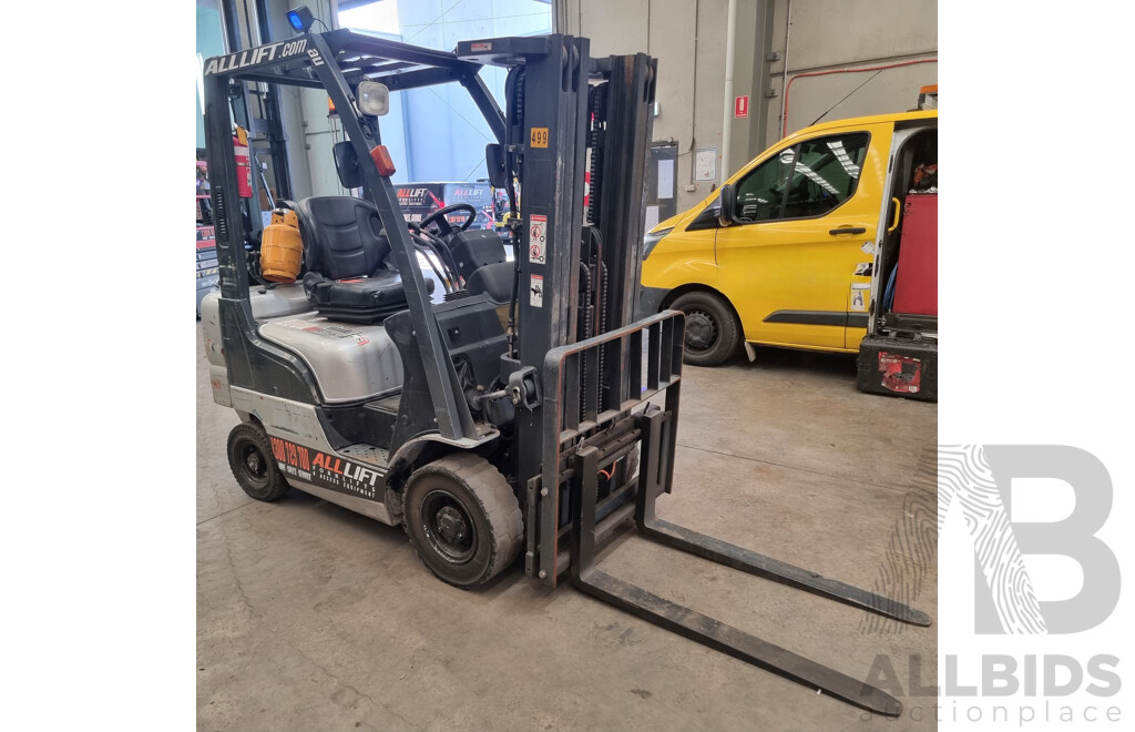 2010 Nissan LO18 1.8 Tonne LPG Forklift 4.3m FSV