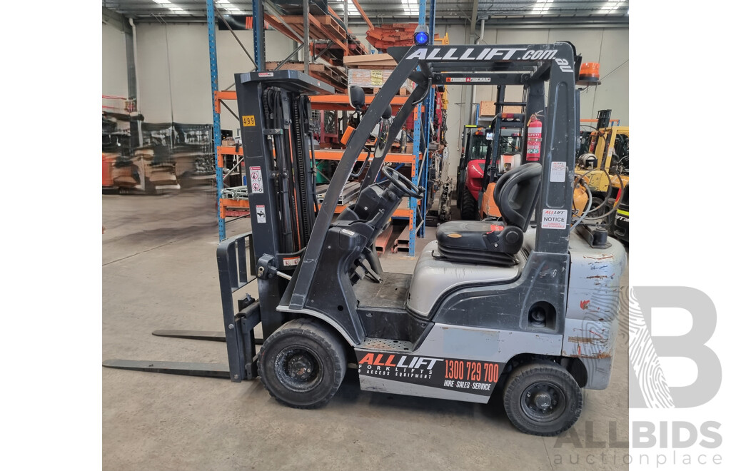 2010 Nissan LO18 1.8 Tonne LPG Forklift 4.3m FSV