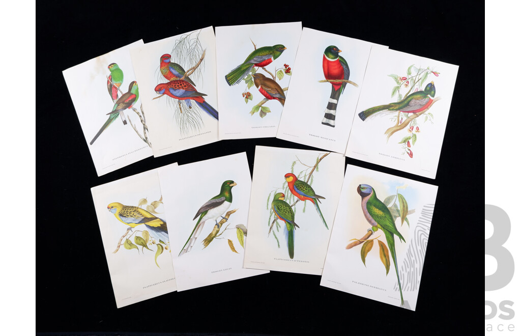 John Gould, (19th Century, British, 1804-1881), Complete Set of Gould's Tropical Birds, Coloured Ink Plate Prints, Published by the Ariel Press (^c1964), 40 x 30 cm (edge to edge)