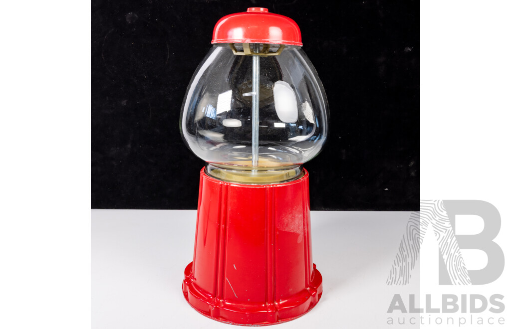 Retro Metal and Glass Gumball Machine