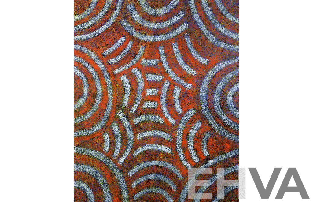 Artist Unknown, (20th Century, Indigenous-Australian), Tribal Lands, Acrylic on Canvas, 99 x 120 cm