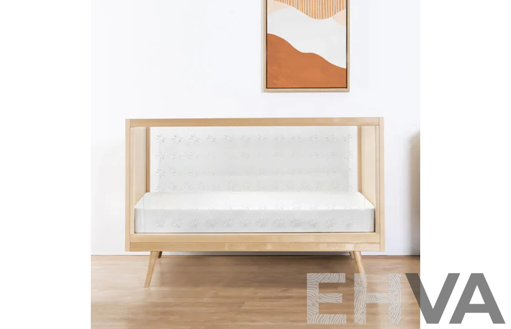 UBABUB Nifty Clear/Timber 3 in 1 Cot - Natural Birch - ORP $1,299 - Brand New