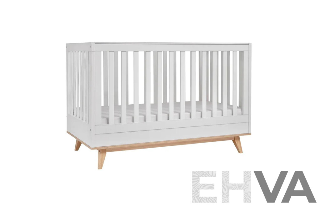 DESIGN KIDS Aura Cot - White / Natural - ORP $699 - Brand New