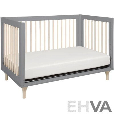 BABYLETTO Lolly 3 in 1 Convertible Cot - Grey Washed Natural - ORP $899 - Brand New