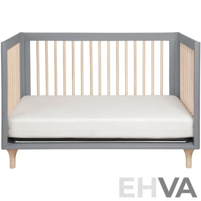 BABYLETTO Lolly 3 in 1 Convertible Cot - Grey Washed Natural - ORP $899 - Brand New