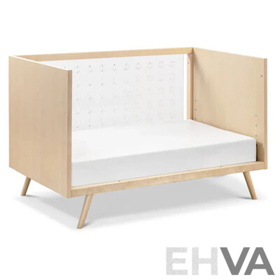 UBABUB Nifty Clear/Timber 3 in 1 Cot - Natural Birch - ORP $1,299 - Brand New