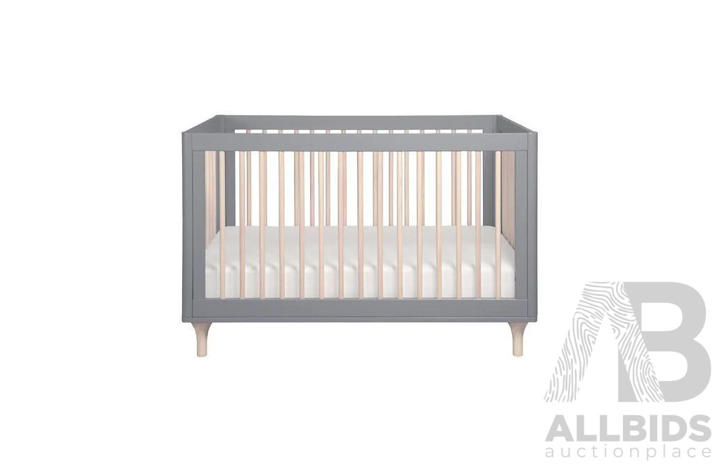 BABYLETTO Lolly 3 in 1 Convertible Cot - Grey Washed Natural - ORP $899 - Brand New