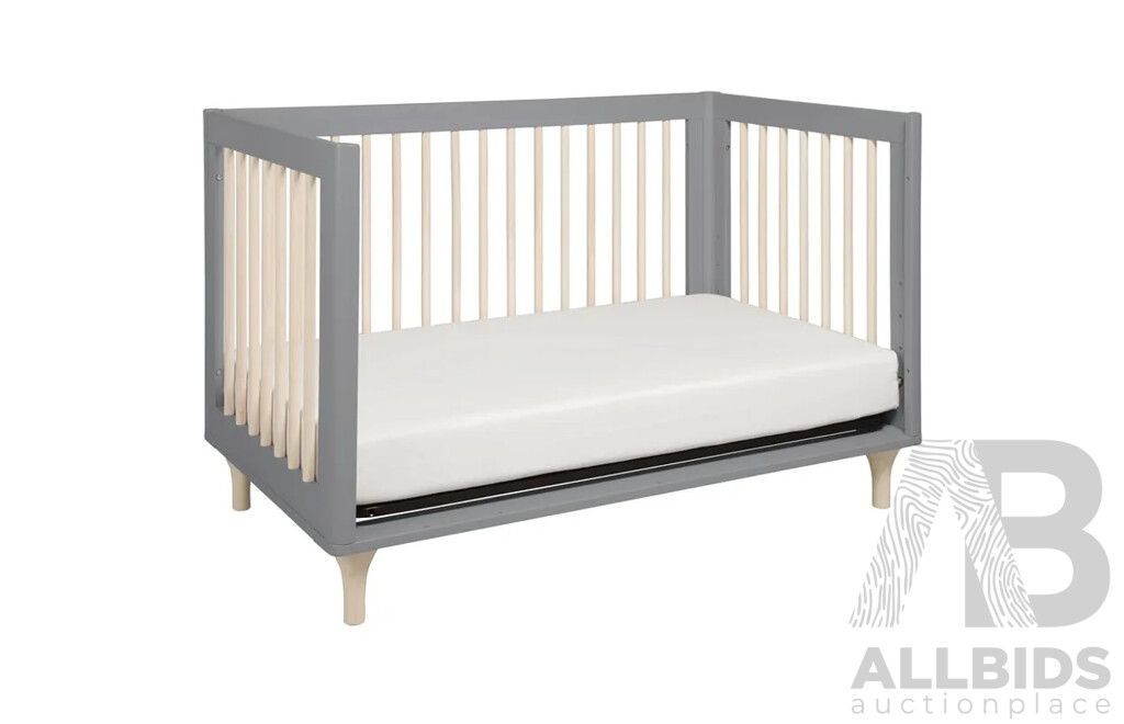 BABYLETTO Lolly 3 in 1 Convertible Cot - Grey Washed Natural - ORP $899 - Brand New