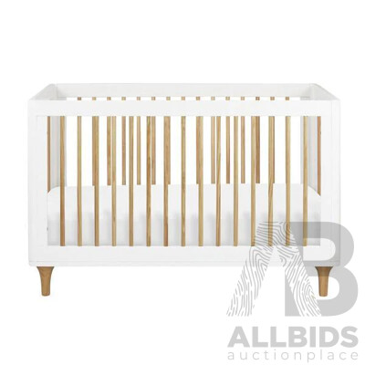 BABYLETTO Lolly 3 in 1 Convertible Cot - White Natural - ORP $899 - Brand New