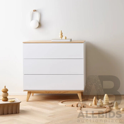 DESIGN KIDS Aura Dresser - White / Natural - ORP $699 - Brand New