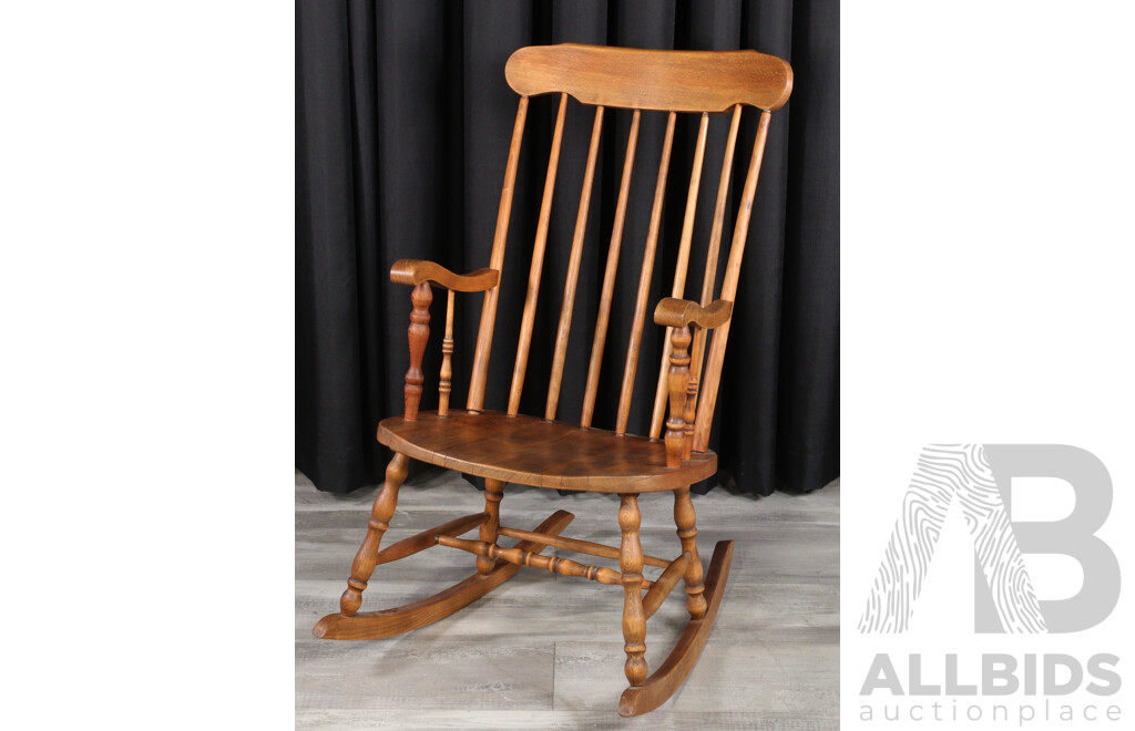 Vintage Spindle Back Rocking Chair