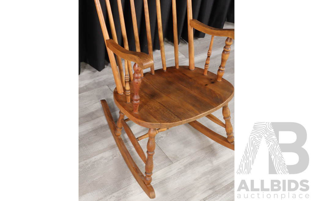 Vintage Spindle Back Rocking Chair