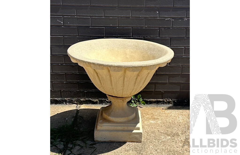 Large Cast Concrete Pedestal Water Fountain