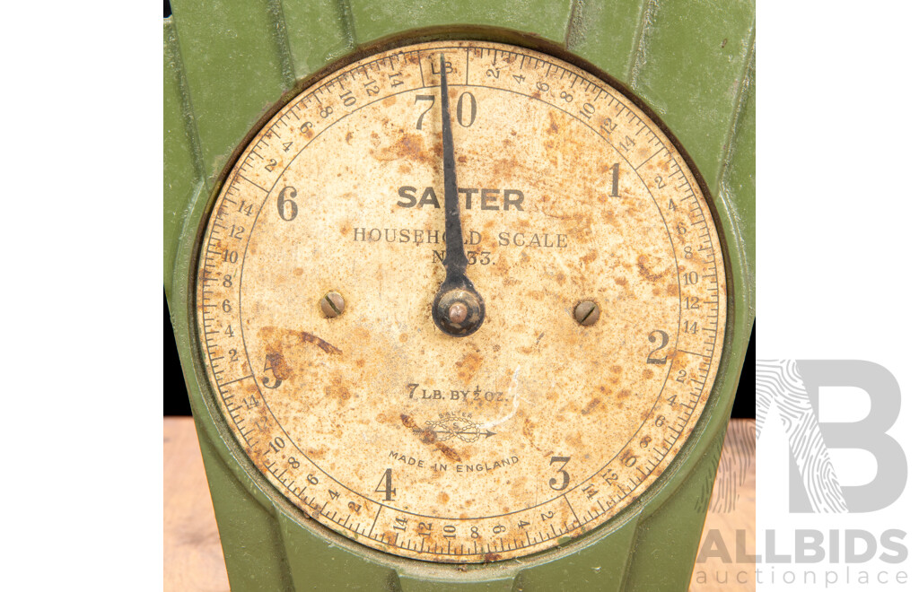 Set of Vintage Salter Bench Top Scales