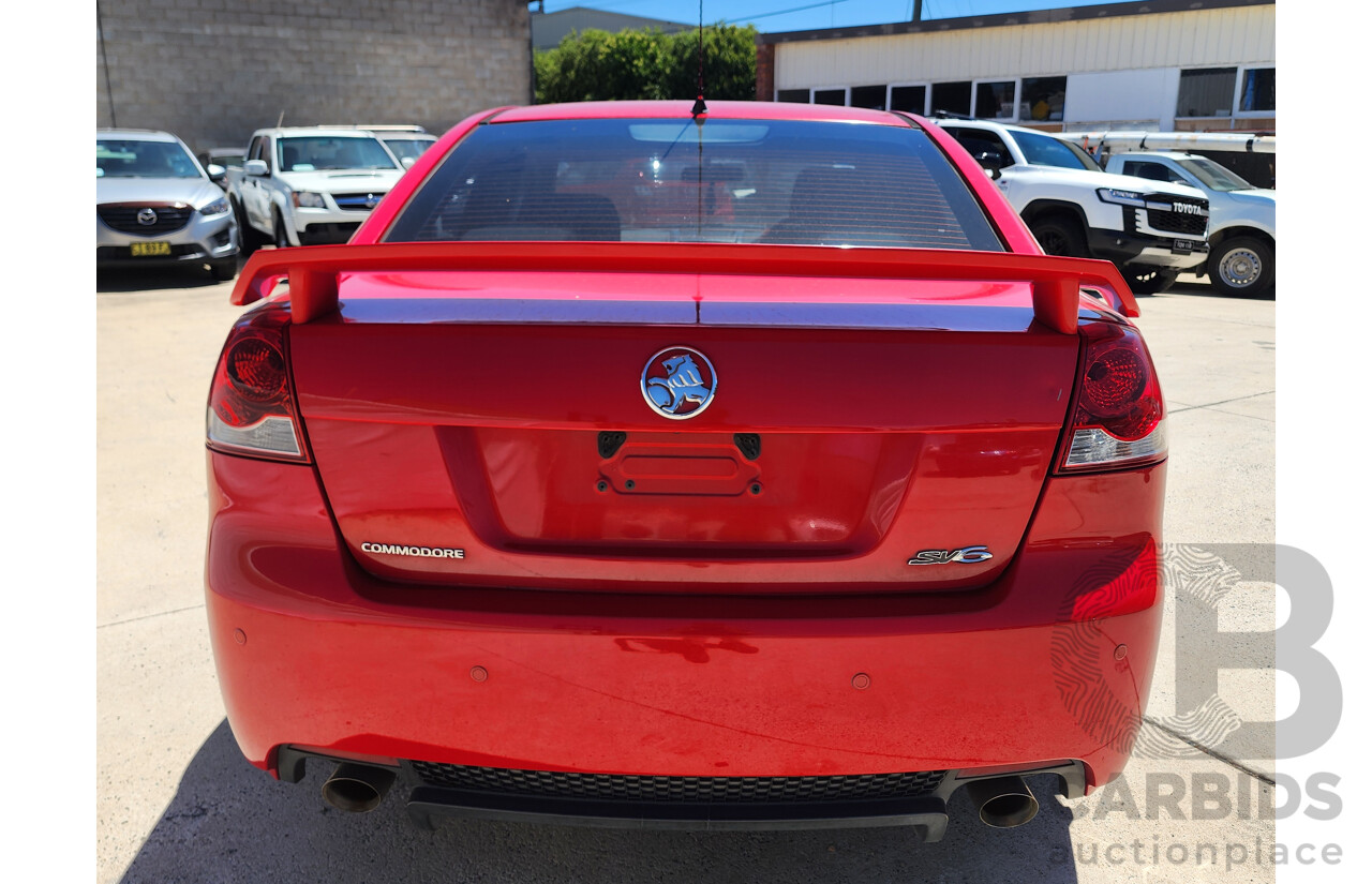 9/2008 Holden Commodore SV6 VE MY09 4d Sedan Red 3.6L