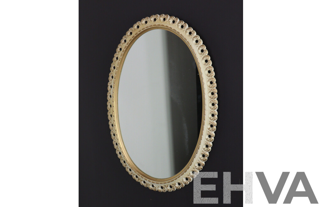 Plastic Oval Shaped Bathroom Mirror