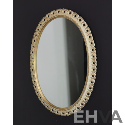 Plastic Oval Shaped Bathroom Mirror