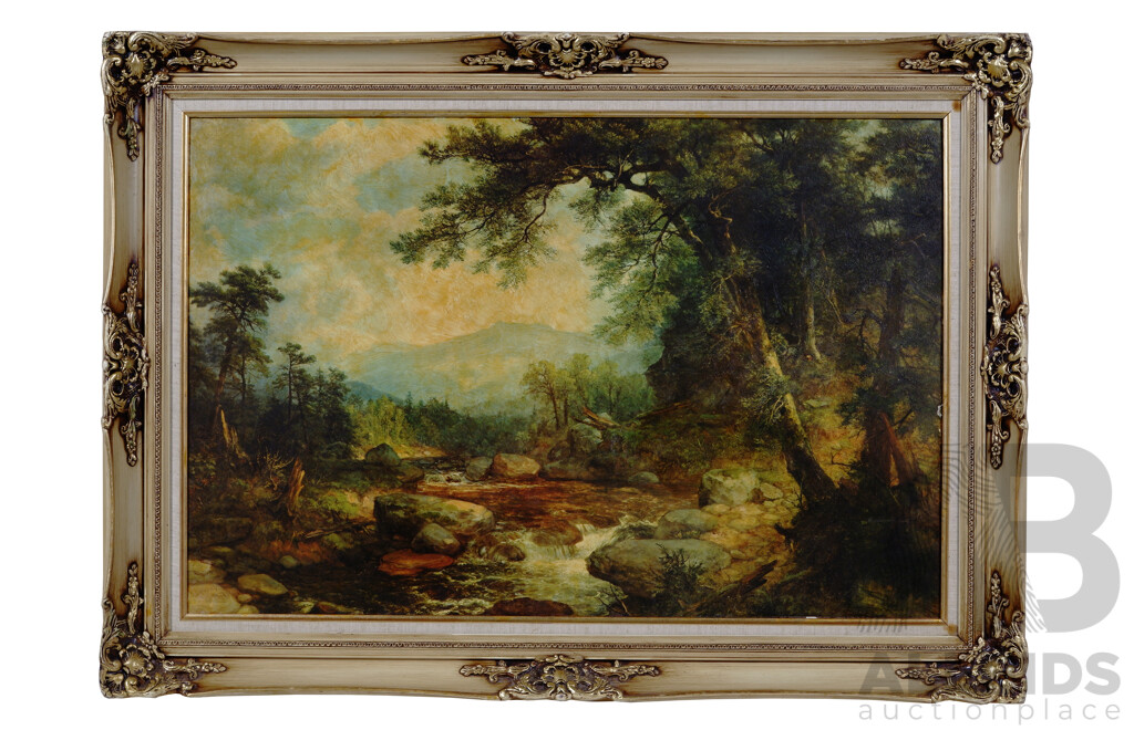 Asher B. Durand, (19th Century, American, 1796-1886), Monument Mountain, Berkshires, Reproduction Embellished Print of Original, 80 x 110 cm (frame)