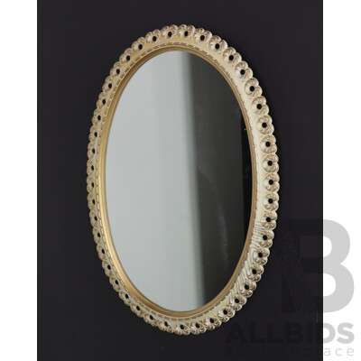 Plastic Oval Shaped Bathroom Mirror