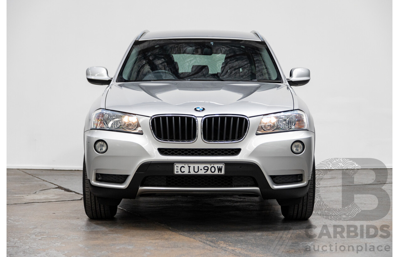 9/2012 Bmw X3 Xdrive (AWD) 20d F25 4d Wagon Silver Turbo Diesel 2.0L