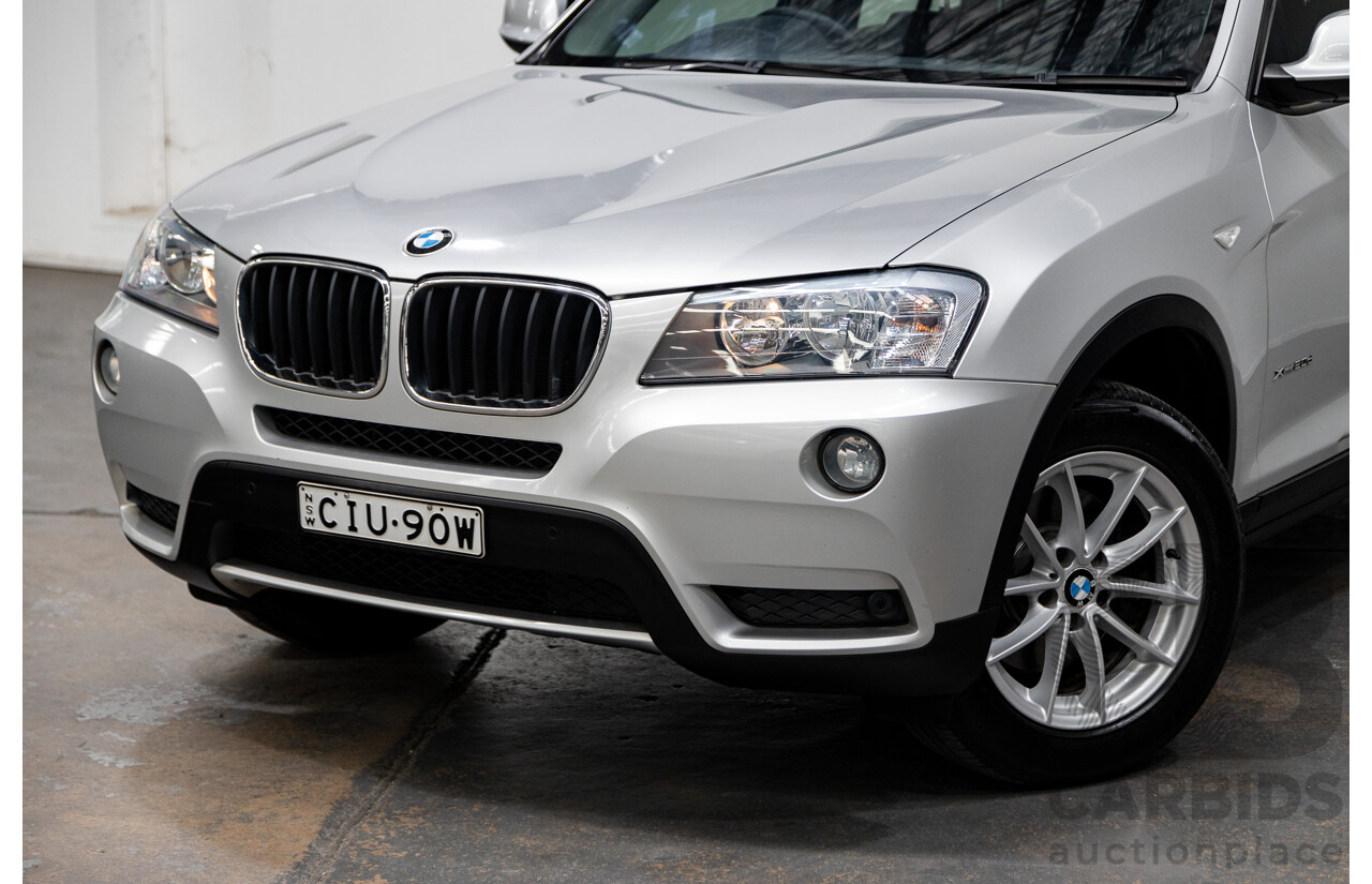 9/2012 Bmw X3 Xdrive (AWD) 20d F25 4d Wagon Silver Turbo Diesel 2.0L