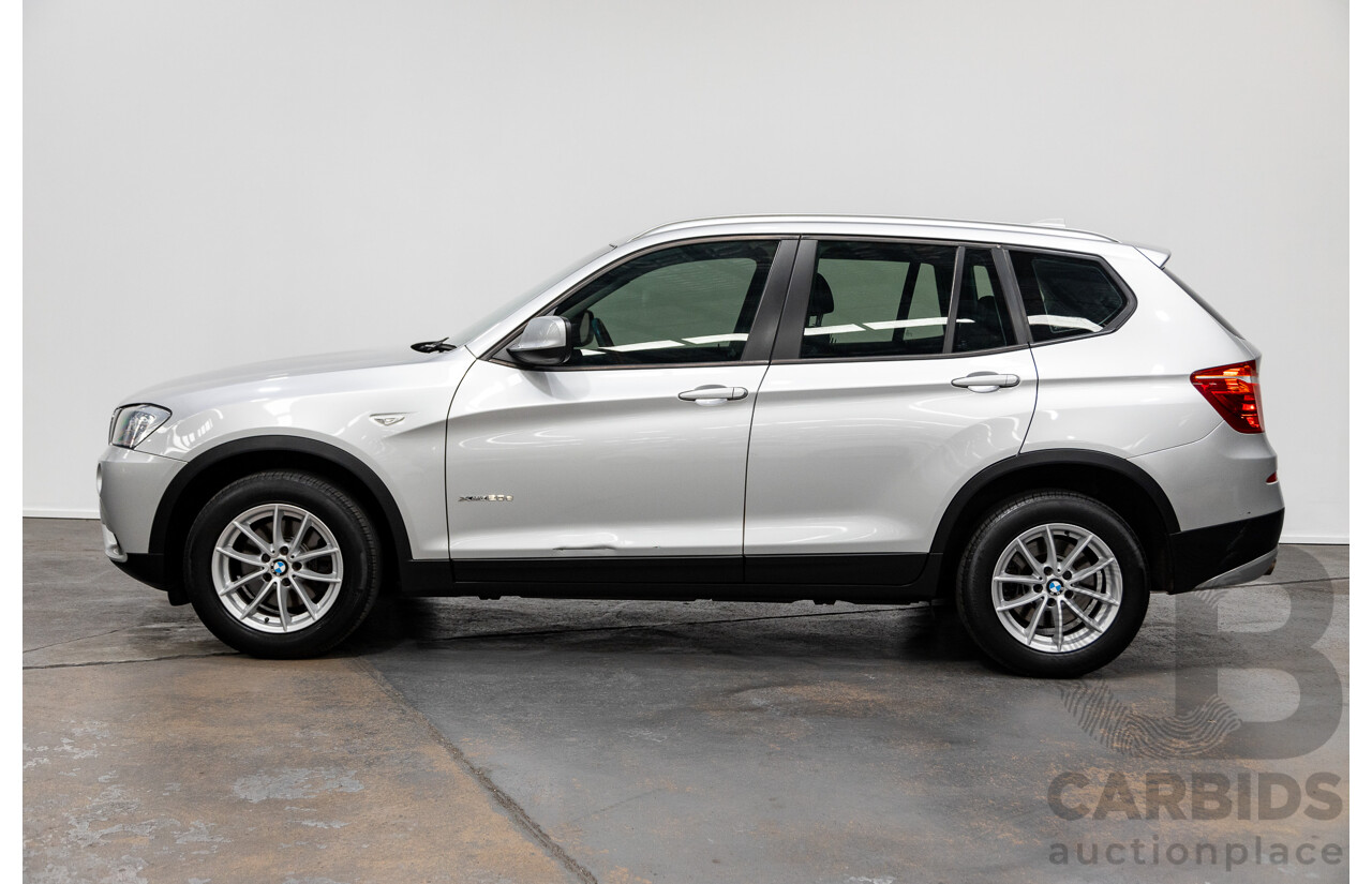 9/2012 Bmw X3 Xdrive (AWD) 20d F25 4d Wagon Silver Turbo Diesel 2.0L