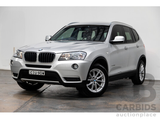 9/2012 Bmw X3 Xdrive (AWD) 20d F25 4d Wagon Silver Turbo Diesel 2.0L