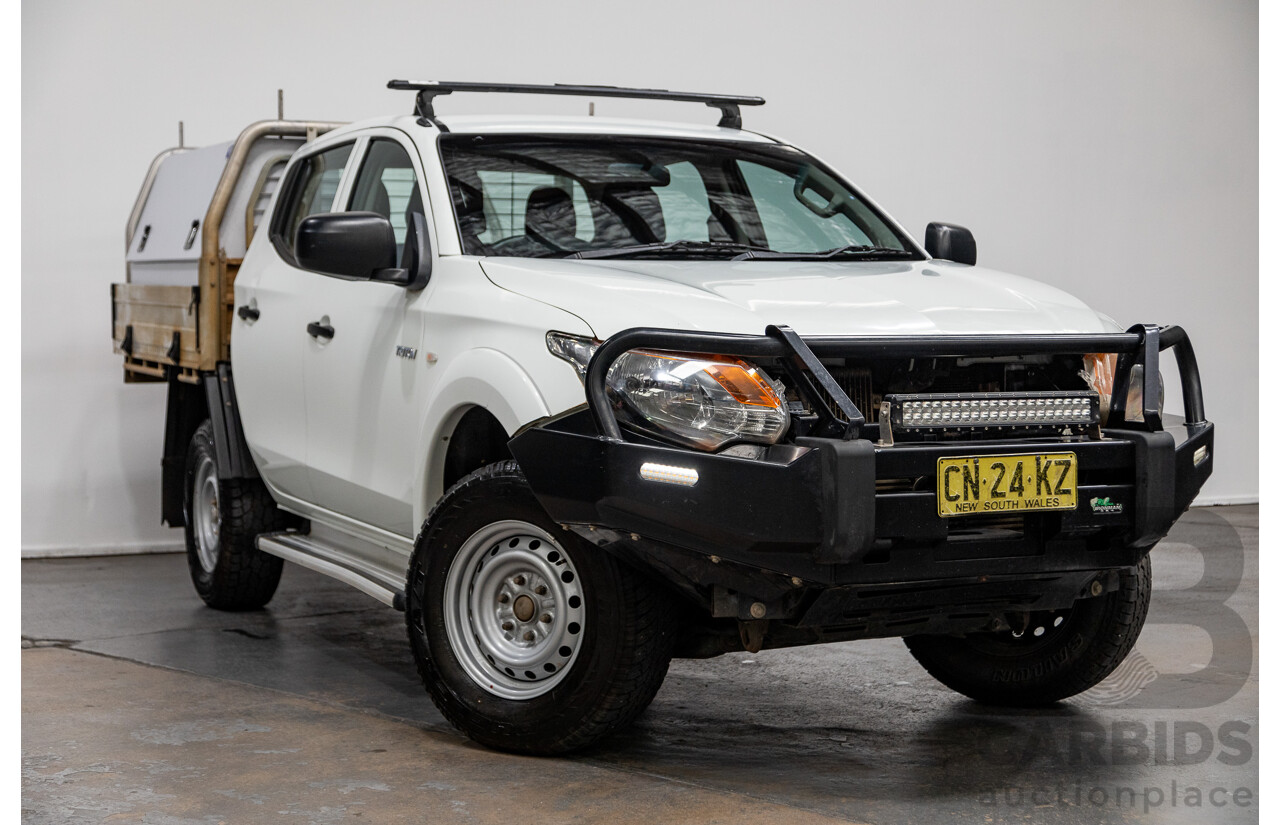 06/2017 Mitsubishi Triton GLX (4x4) 4x4 MQ MY17 Dual Cab Utility White 2.4L