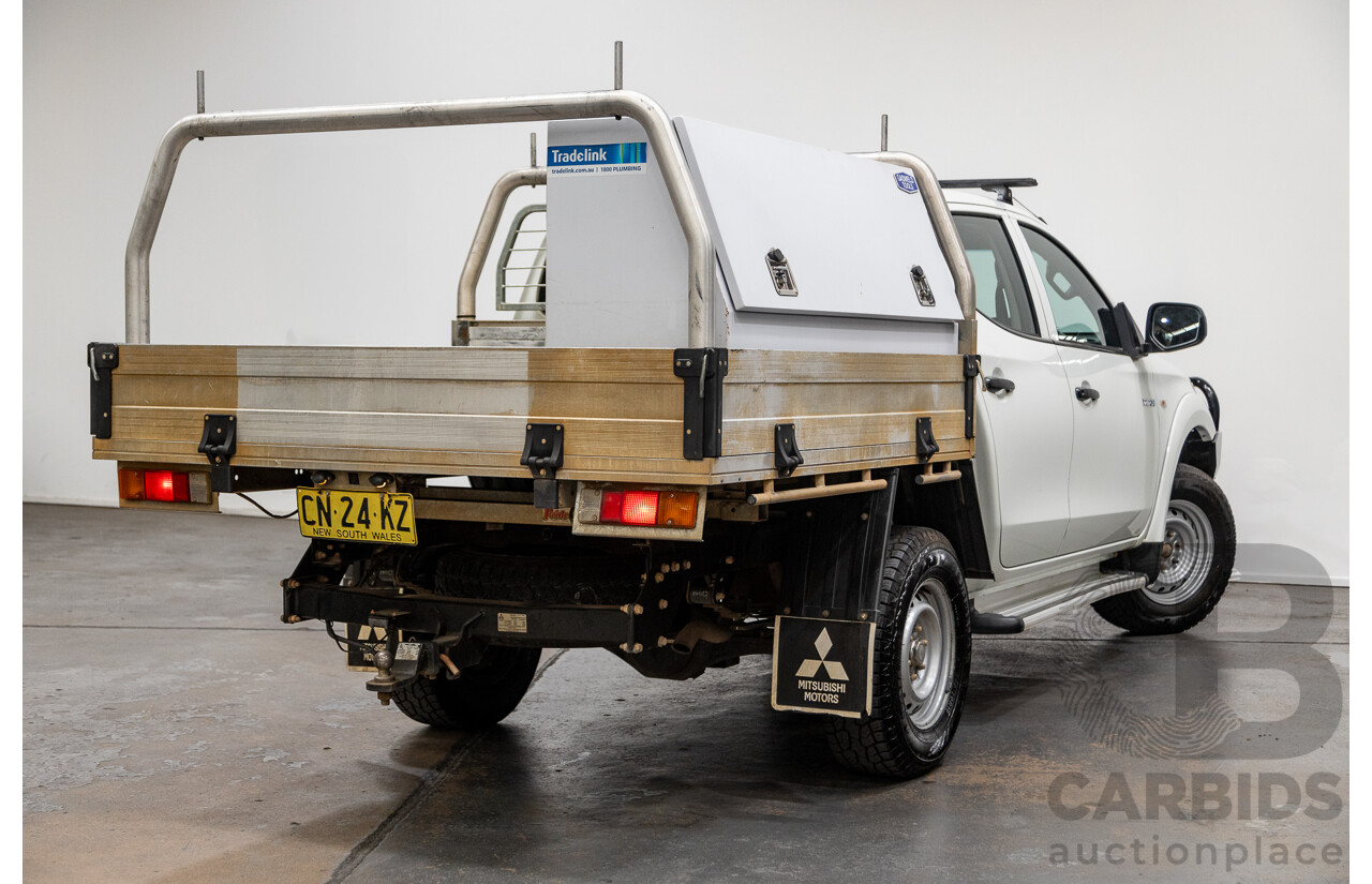 06/2017 Mitsubishi Triton GLX (4x4) 4x4 MQ MY17 Dual Cab Utility White 2.4L