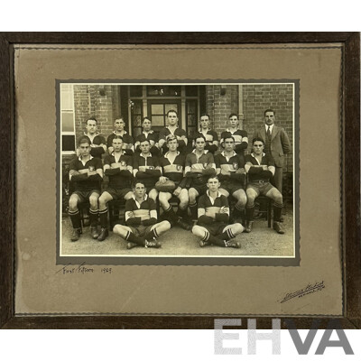 The Armidale School -Tyrell House, Shooting and Cricket Teams, (1927, '28 and '29), Vintage Photographs, Collection of Eight, 27 x 32 cm (frames) (8)