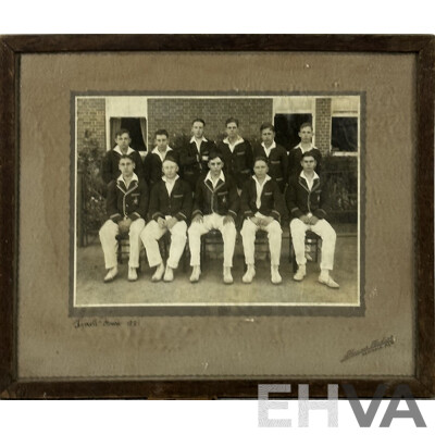 The Armidale School -Tyrell House, Shooting and Cricket Teams, (1927, '28 and '29), Vintage Photographs, Collection of Eight, 27 x 32 cm (frames) (8)