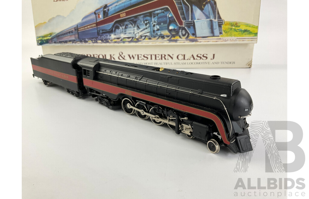 Vintage Bachman HO Scale Class J Steam Locomotive and Tender Collectors Edition with Original Box