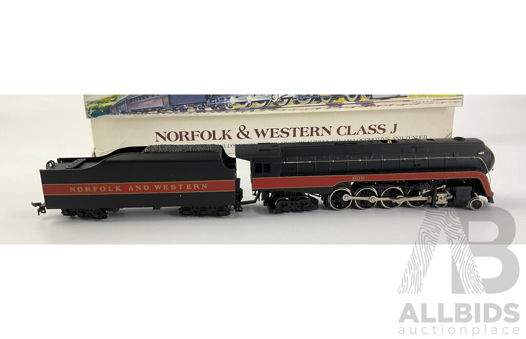 Vintage Bachman HO Scale Class J Steam Locomotive and Tender Collectors Edition with Original Box