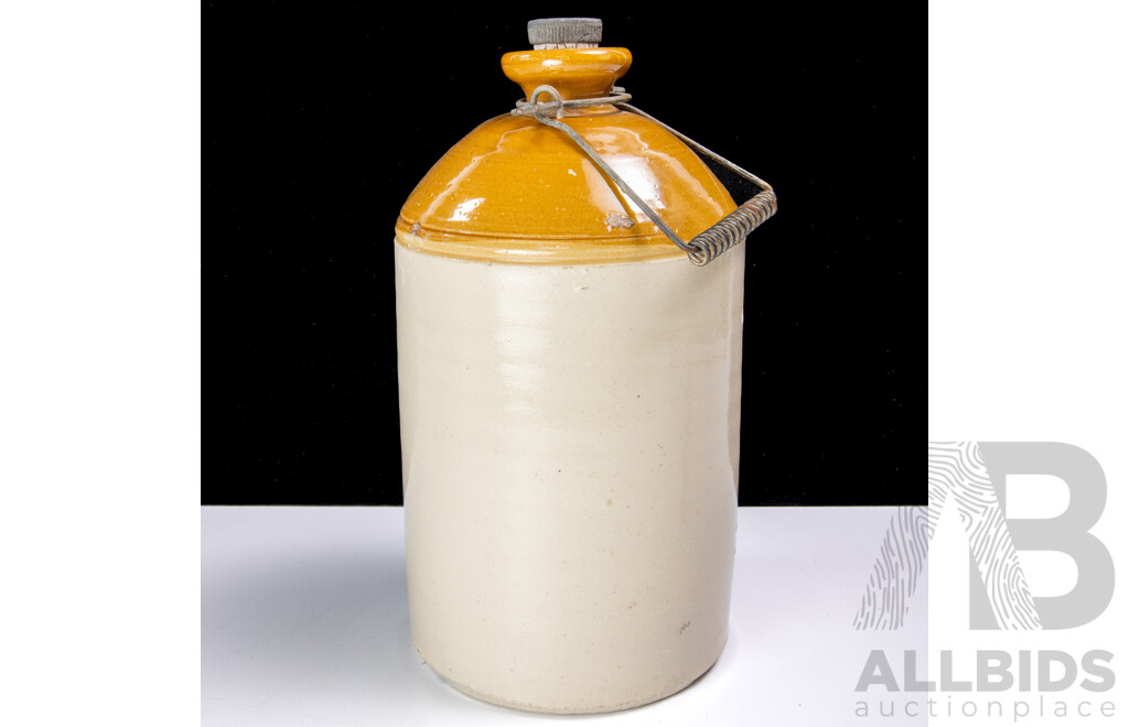 Antique R Fowler Sydney Pottery Demijohn for Sharpe Bros
