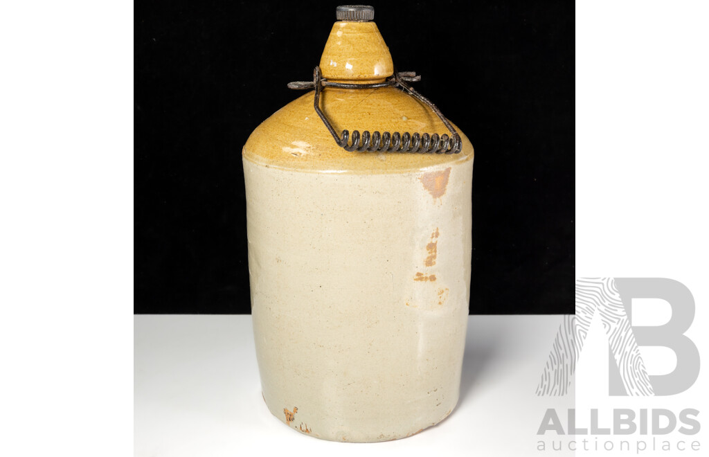 Antique Early Sydney Pottery Demijohn for Sharpe Bros
