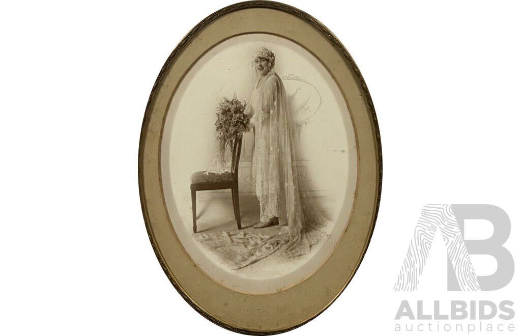 Wonderful Collection of Framed Vintage Photographs (c1920s), Includes Pair of Wedding Photographs, Three Girl Portraits, Mother and Children and Two Children, 36 x 26 cm (largest) (8)