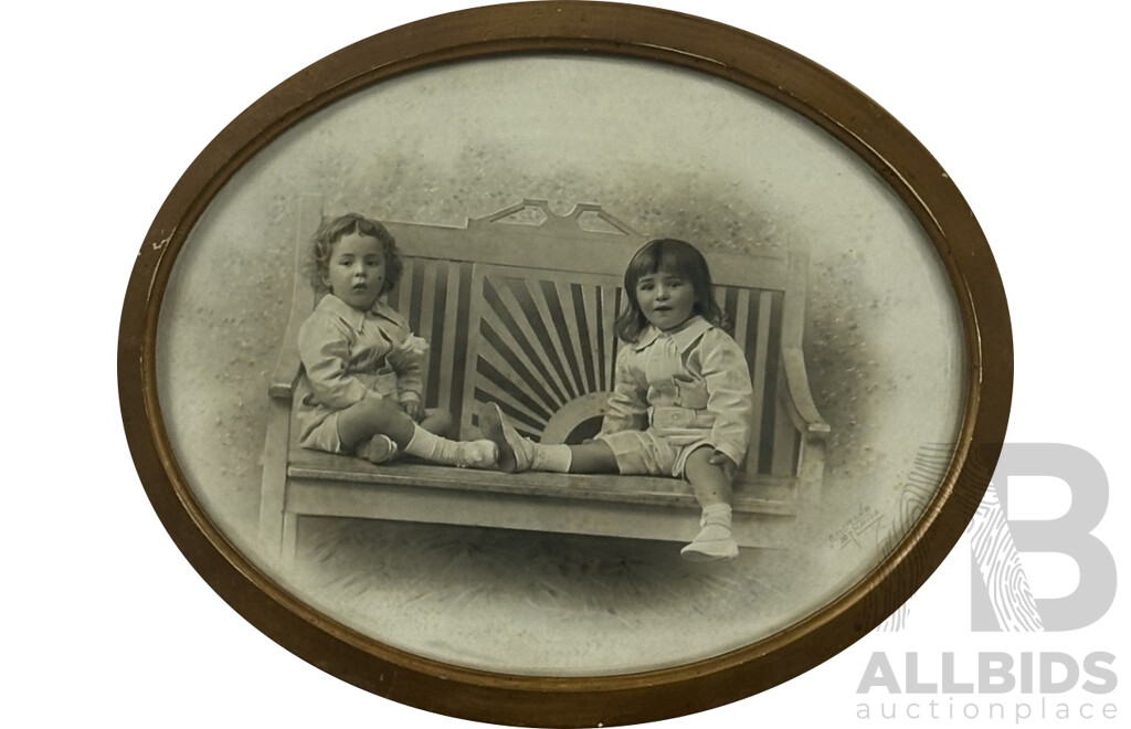 Wonderful Collection of Framed Vintage Photographs (c1920s), Includes Pair of Wedding Photographs, Three Girl Portraits, Mother and Children and Two Children, 36 x 26 cm (largest) (8)