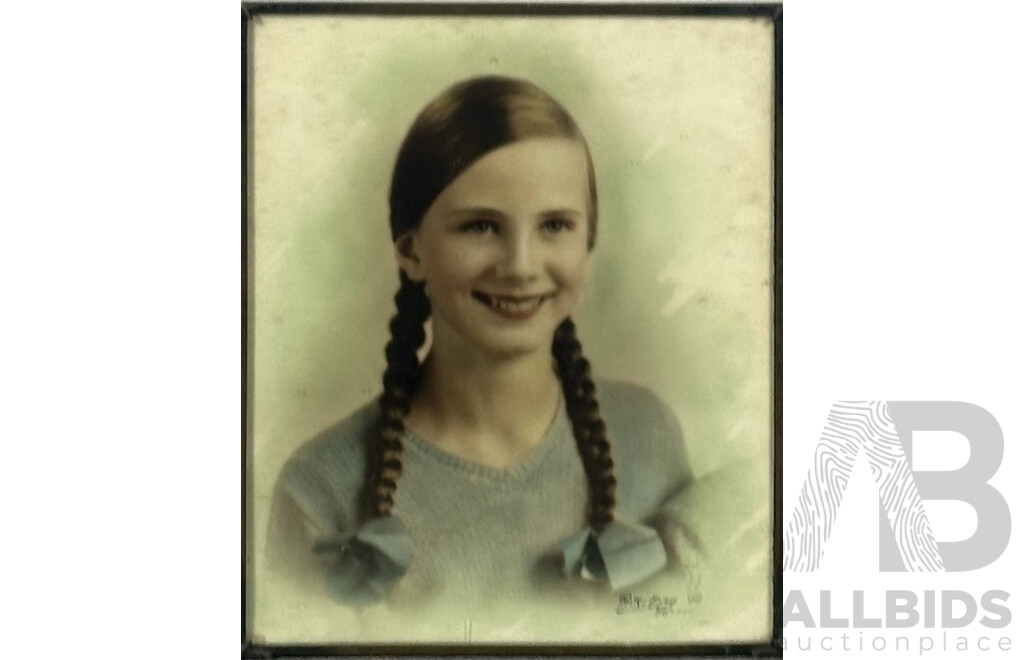 Wonderful Collection of Framed Vintage Photographs (c1920s), Includes Pair of Wedding Photographs, Three Girl Portraits, Mother and Children and Two Children, 36 x 26 cm (largest) (8)