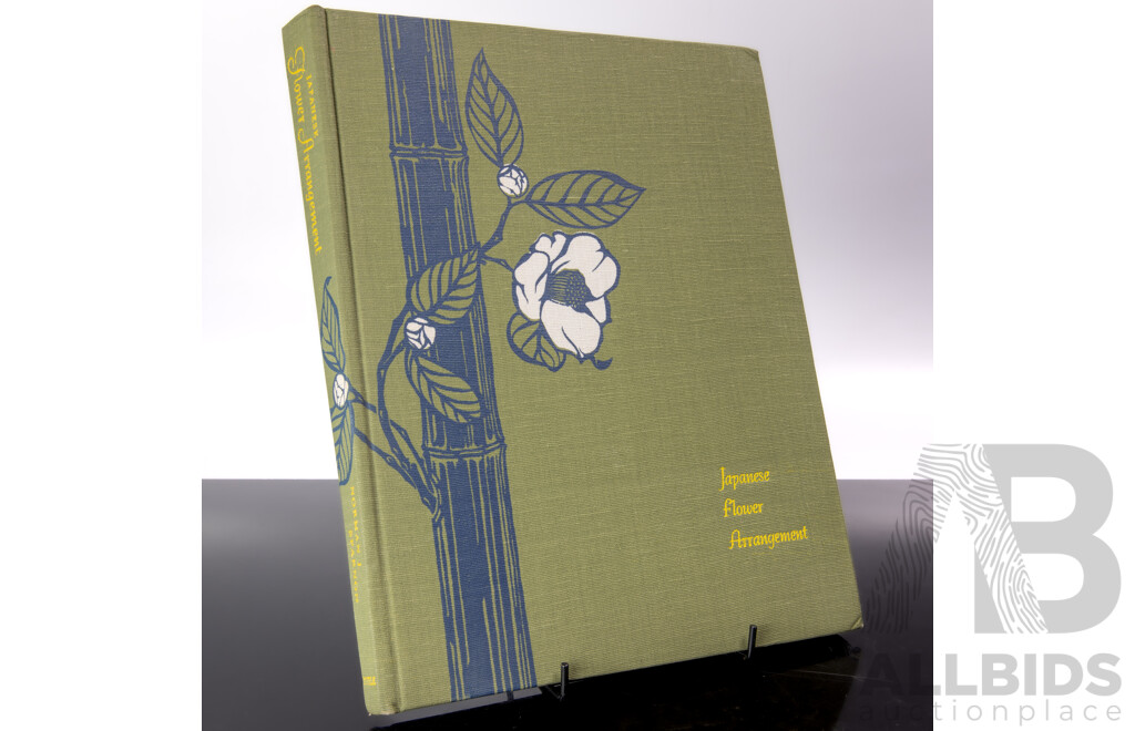 First Edition, Japanese Flower Arrangement Classical and Modern, Signed by Author Norman J Sparrow, Charles E Tuttle Co, 1960, Cloth Bound Hardcover