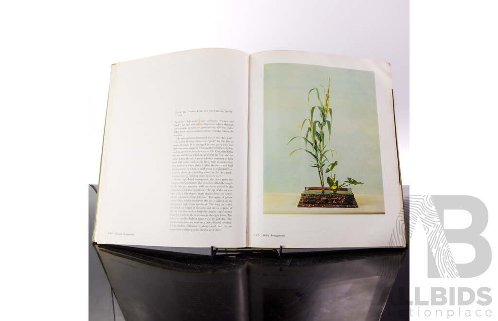 First Edition, Japanese Flower Arrangement Classical and Modern, Signed by Author Norman J Sparrow, Charles E Tuttle Co, 1960, Cloth Bound Hardcover