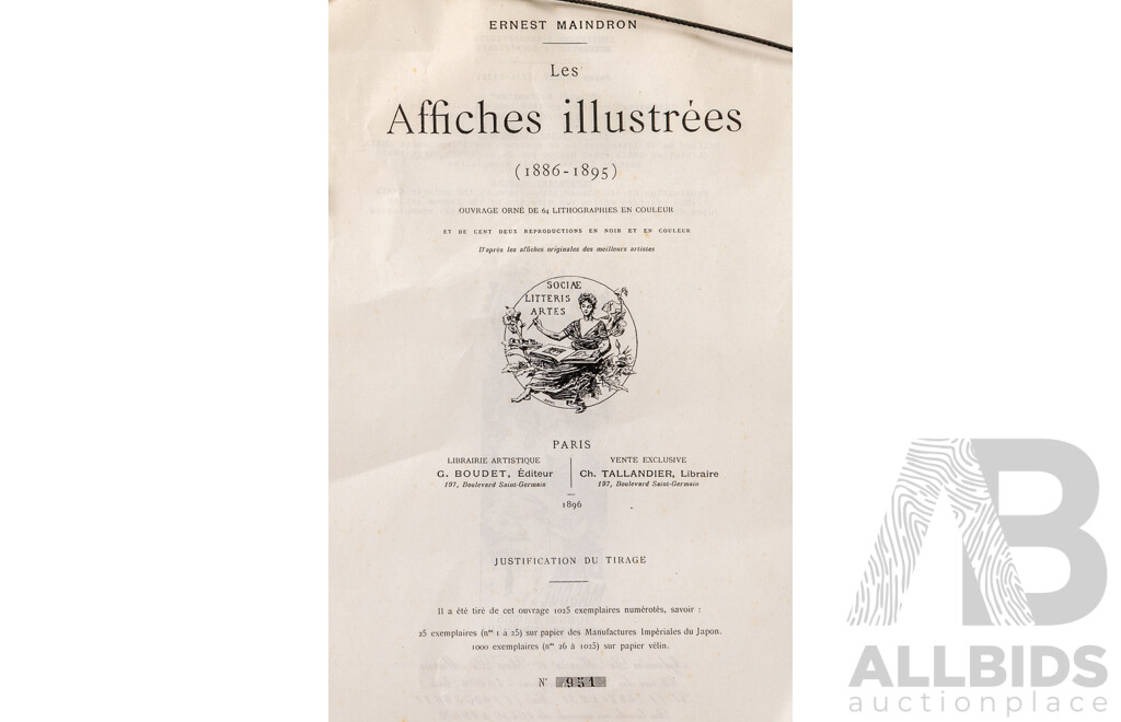 Jules Cheret, (French, 1836-1932), Elysee Montemartre, Limited Edition Vintage Lithograph with COA, 50 x 31 cm (frame)