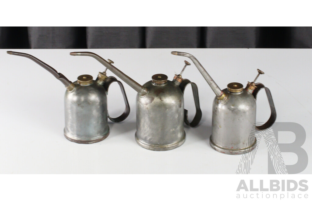 Collection of Three Vintage Oil Cans by Bega