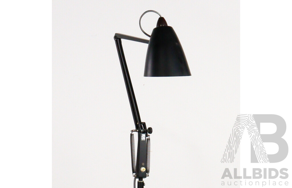Mid Century Black Studio K Planet Floor Lamp Designed by Bill Iggulden for Planet Lighting