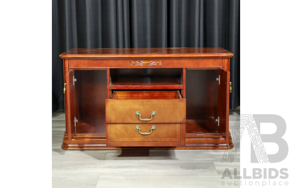 Modern Veneered Two Drawer Entertainment Cabinet